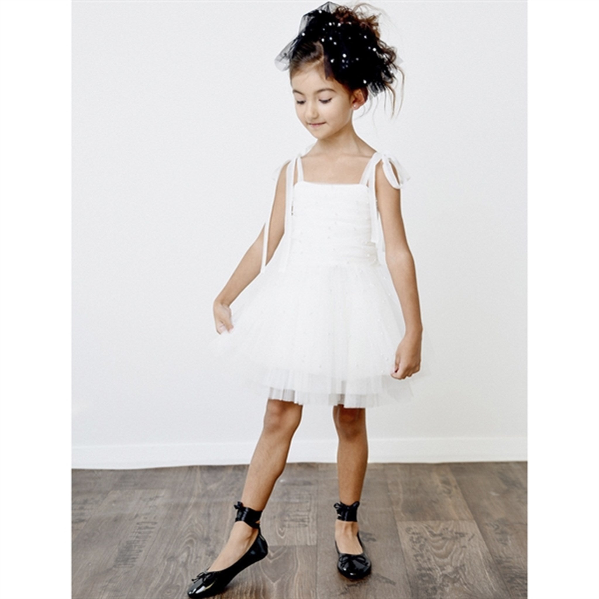 Dolly by Le Petit Tom Pearl Tulle Ballerina Dress White 3