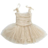 Dolly by Le Petit Tom Pearl Tulle Ballerina Dress Cream