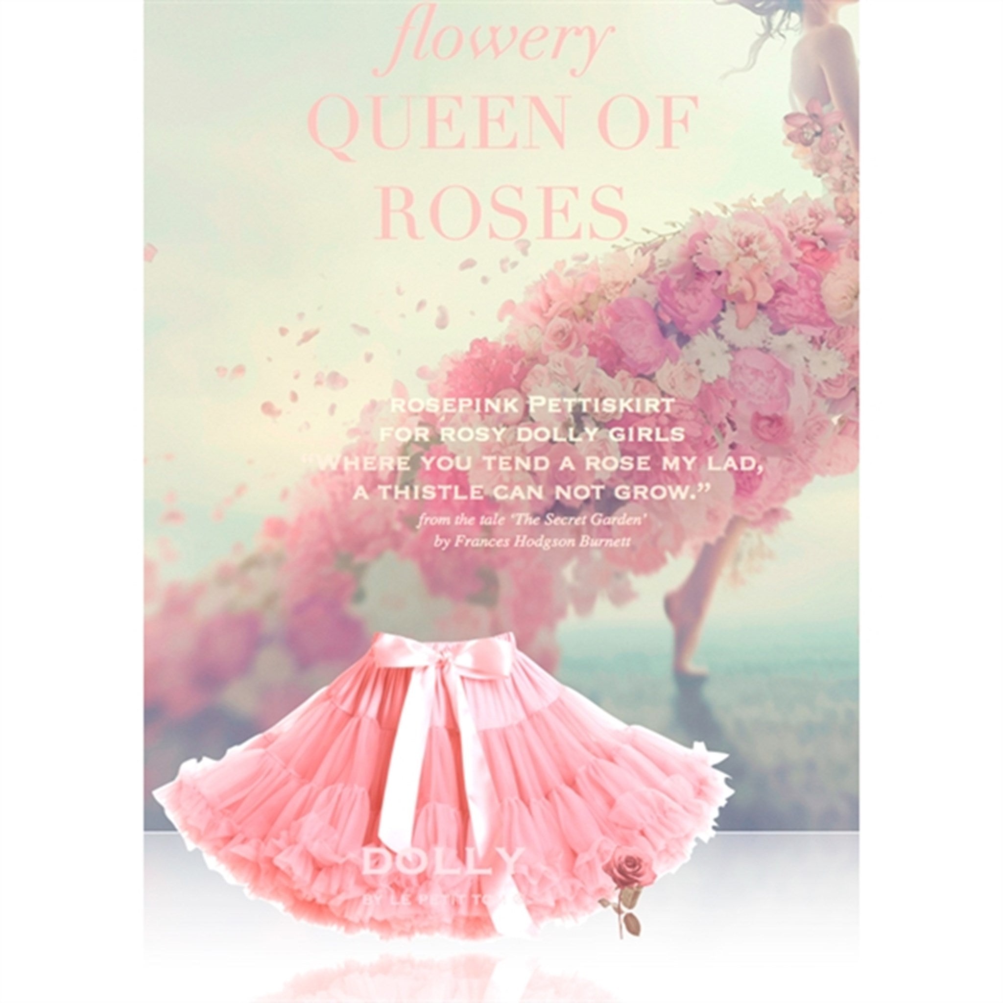 Dolly By Le Petit Tom Petttiskirt Queen Of Roses Skirt Rose Pink 3