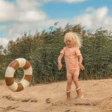 Petit Piao Dark Peach Striped T-shirt Baggy 2