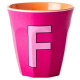 RICE Pinkish Colors Melamine Alphabet Cup 4