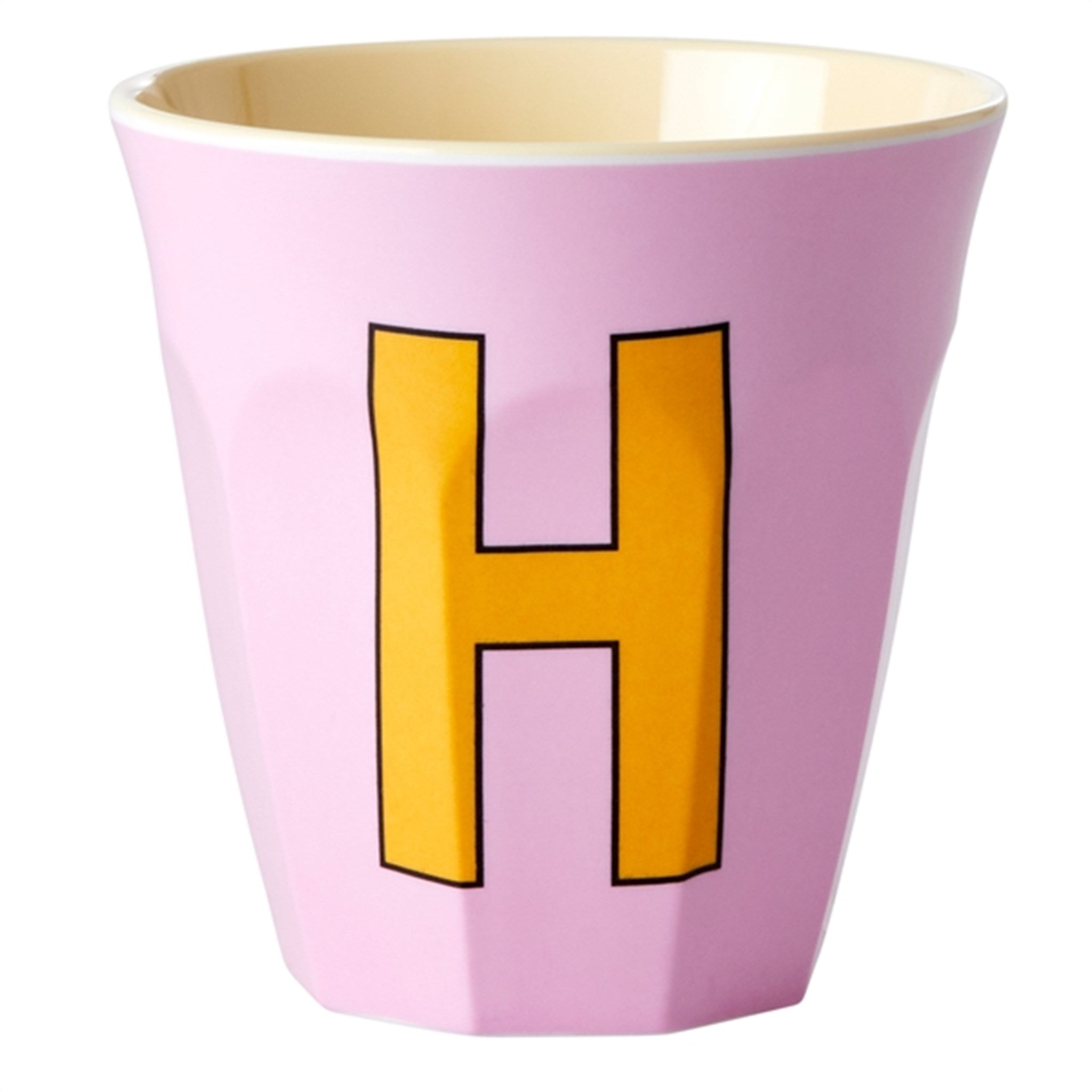 RICE Pinkish Colors Melamine Alphabet Cup 5