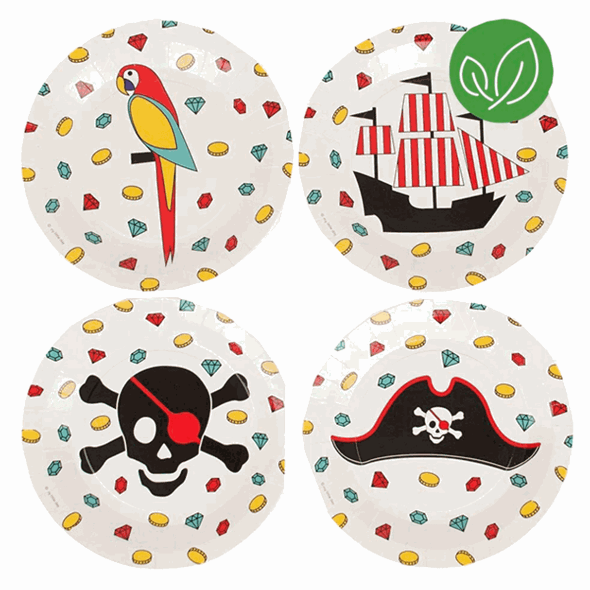 My Little Day Pirates Plates 8 Pcs