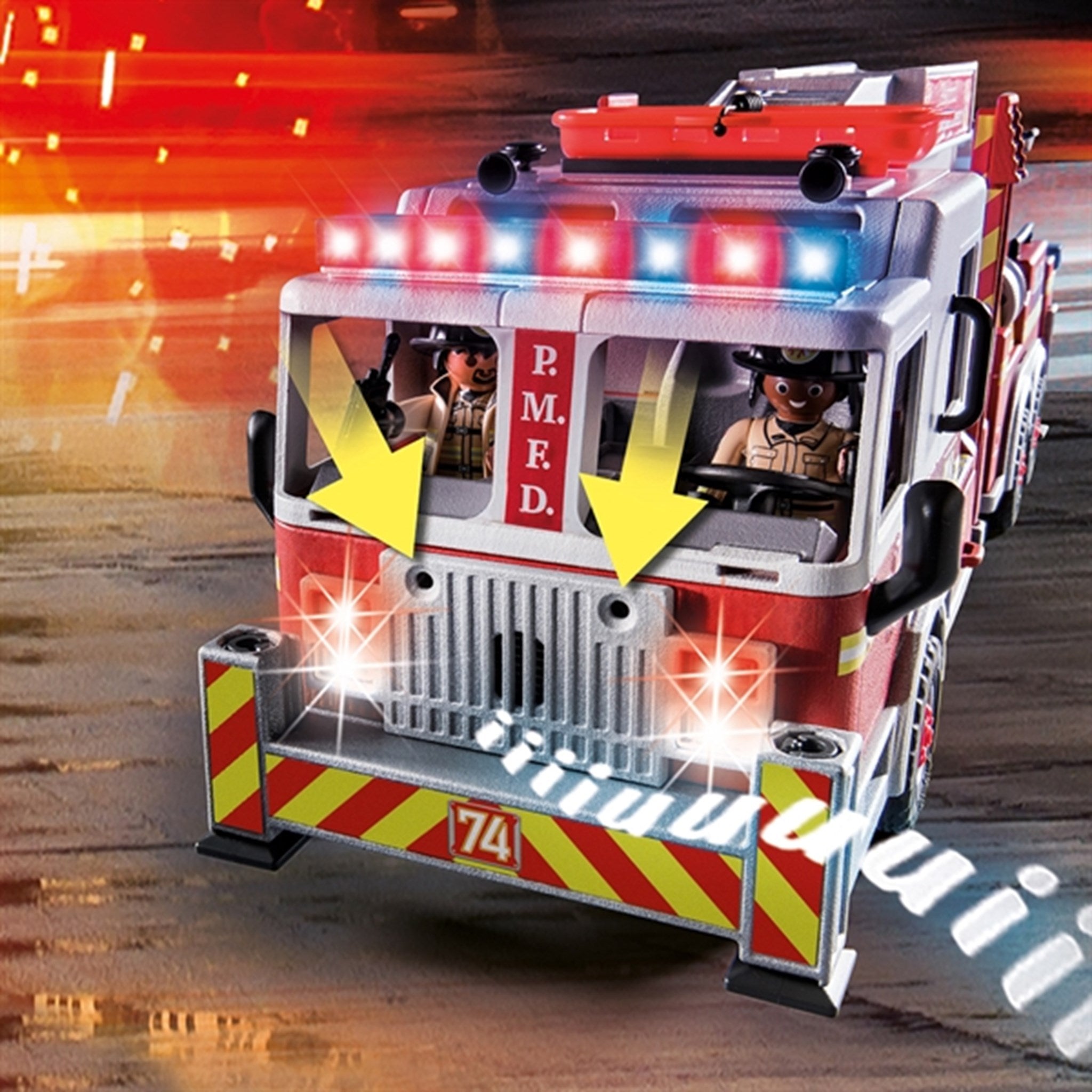 Playmobil® City Action - US Fire Engine with Tower Ladder 5
