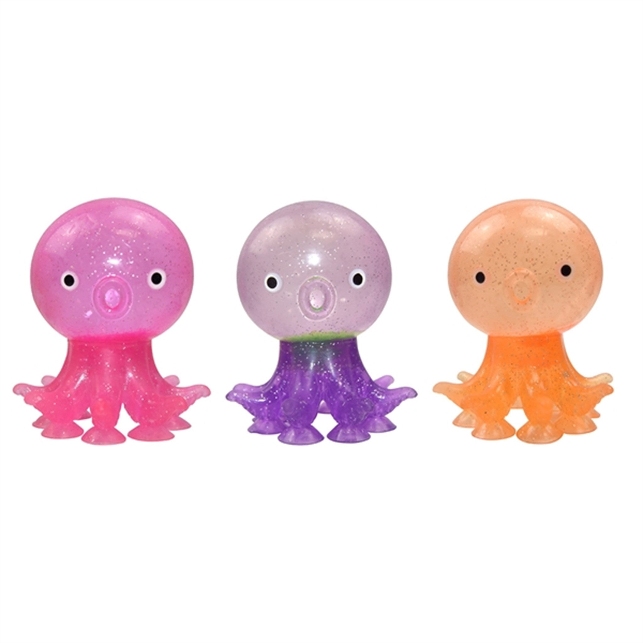 Pocket Money Octopus Glitter Squeeze Ball With Suction Cups