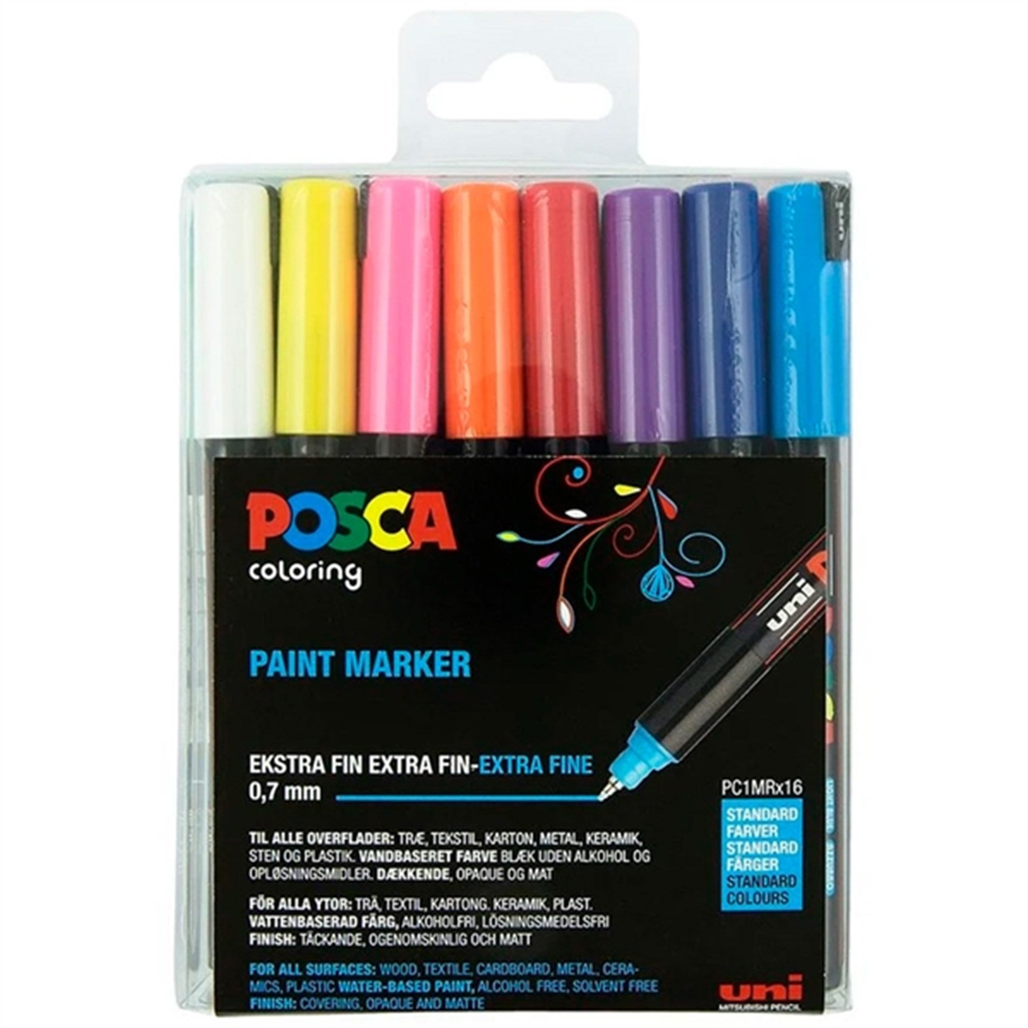 Posca Uni Marker PC-1MR 16 Colors