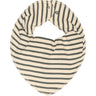 Petit Piao® Balsam Green/Off White Bib Modal Striped