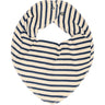 Petit Piao® Denim Blue/Off White Bib Modal Striped