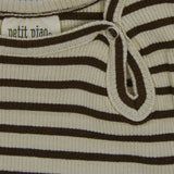 Petit Piao French Roast/Tapioka Modal Striped Body