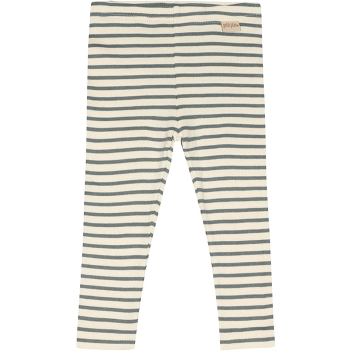 Petit Piao Light Petrol/Offwhite Leggings Modal Striped