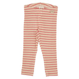 Petit Piao Dark Peach/Cream Leggings Modal Striped