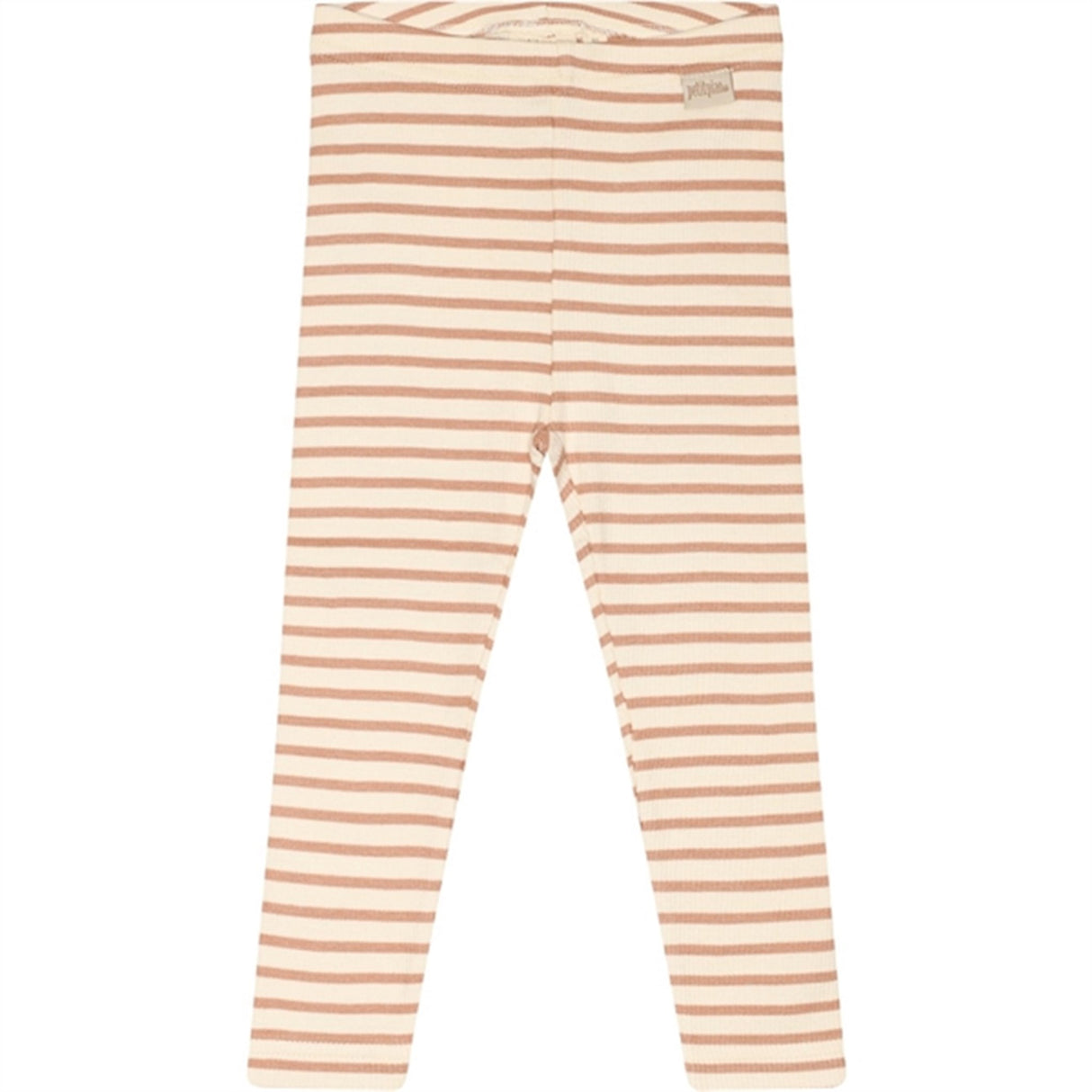 Petit Piao® Cafè Rose/Off White Leggings Modal Striped