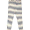 Petit Piao® Denim Blue/Off White Leggings Modal Striped