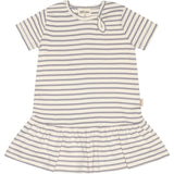 Petit Piao Dusty Lavender/Offwhite Dress S/S Modal Striped