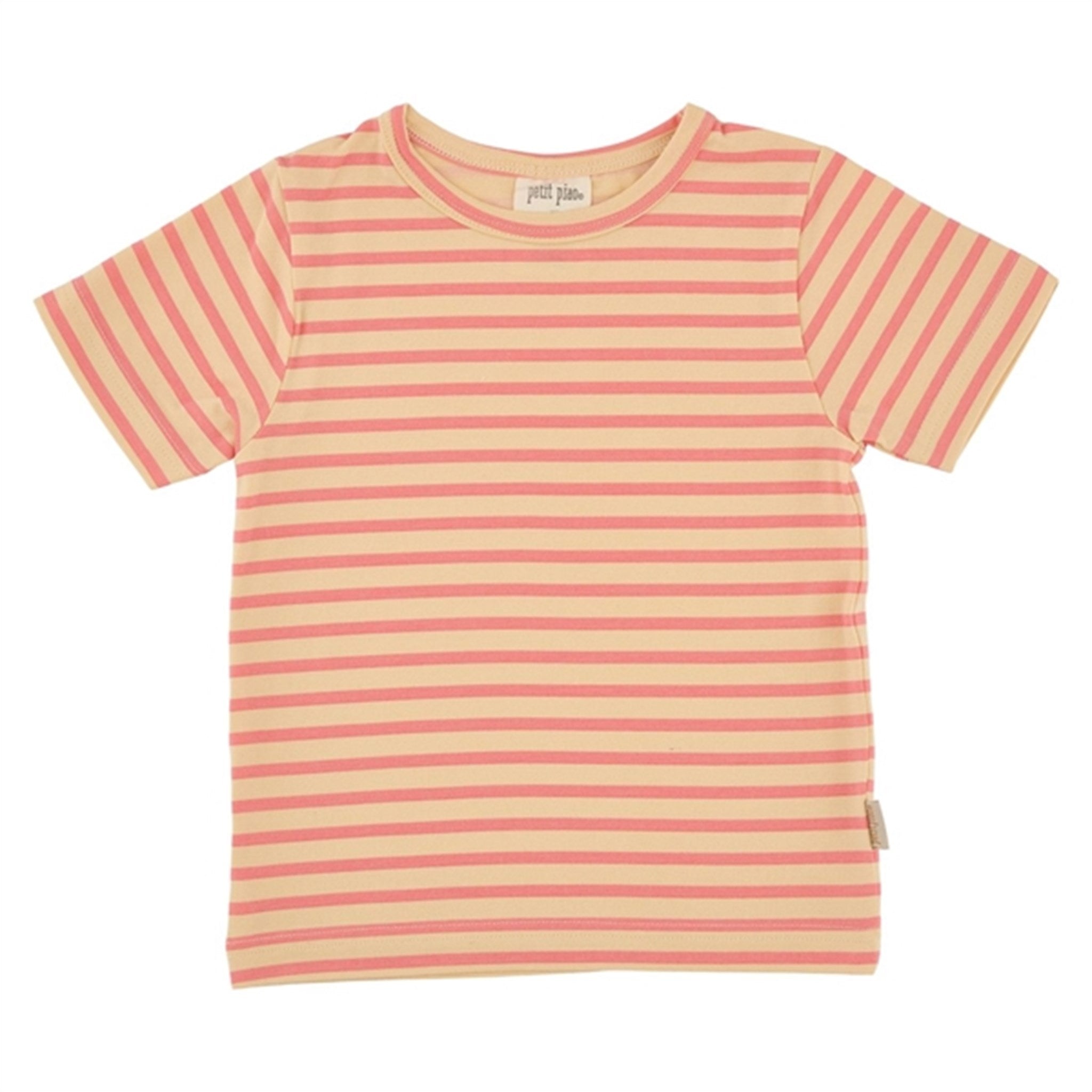 Petit Piao Dark Peach Striped T-shirt Baggy