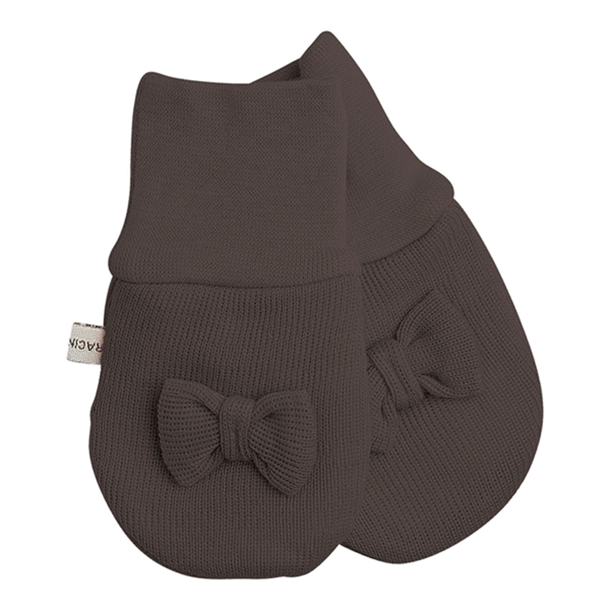 Racing Kids Mittens Baby Bow Chocolate Brown