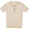 Copenhagen Colors Cream/Pale Yellow Comb. Rib Knit Polo