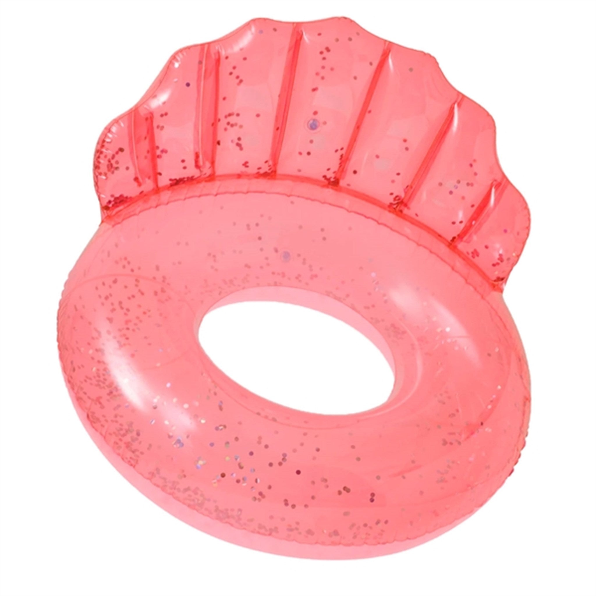 SunnyLife Luxe Pool Ring Shell Neon Coral