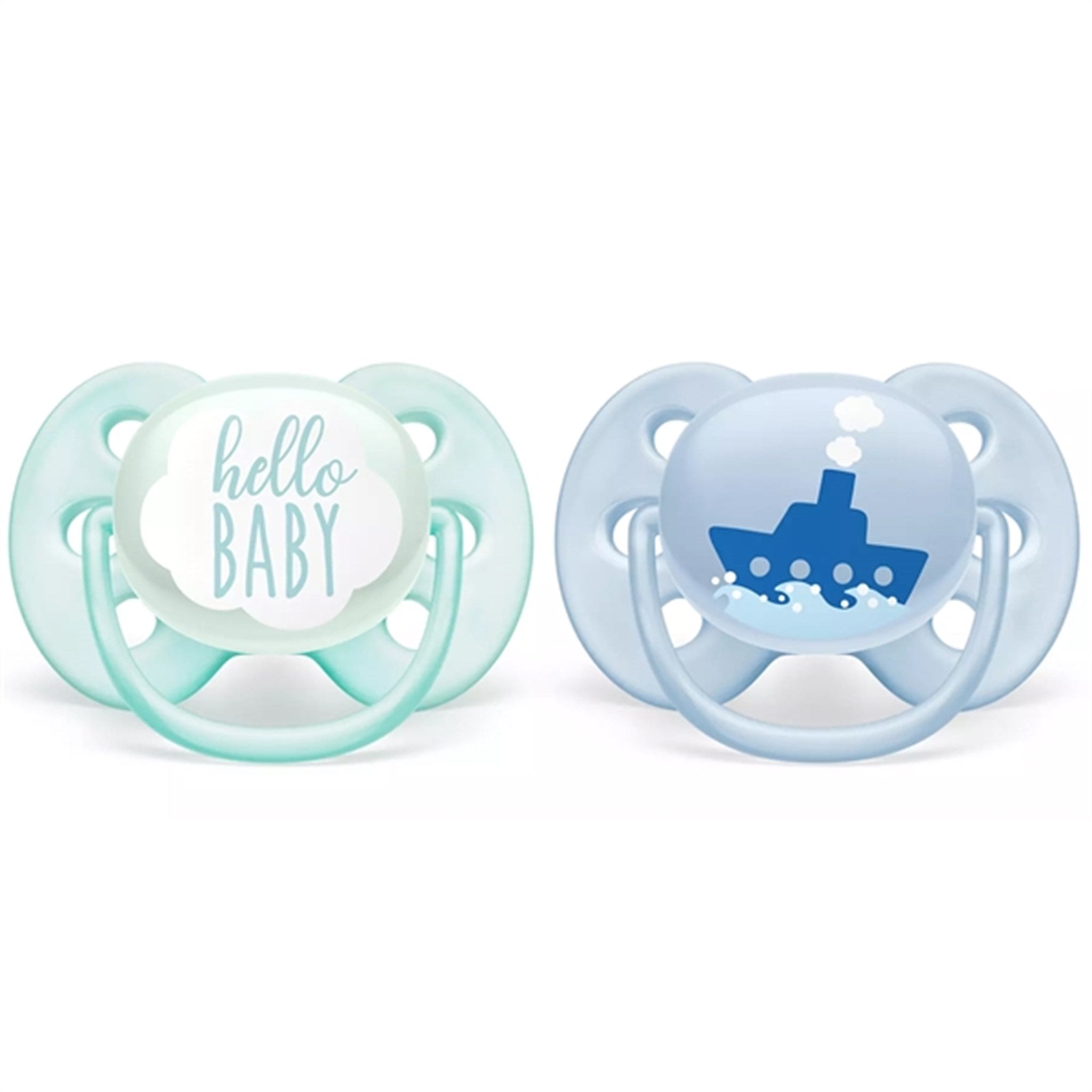 Philips Avent Ultra Soft Pacifiers 0-6 mdr Hello/Boat 2-pack 3