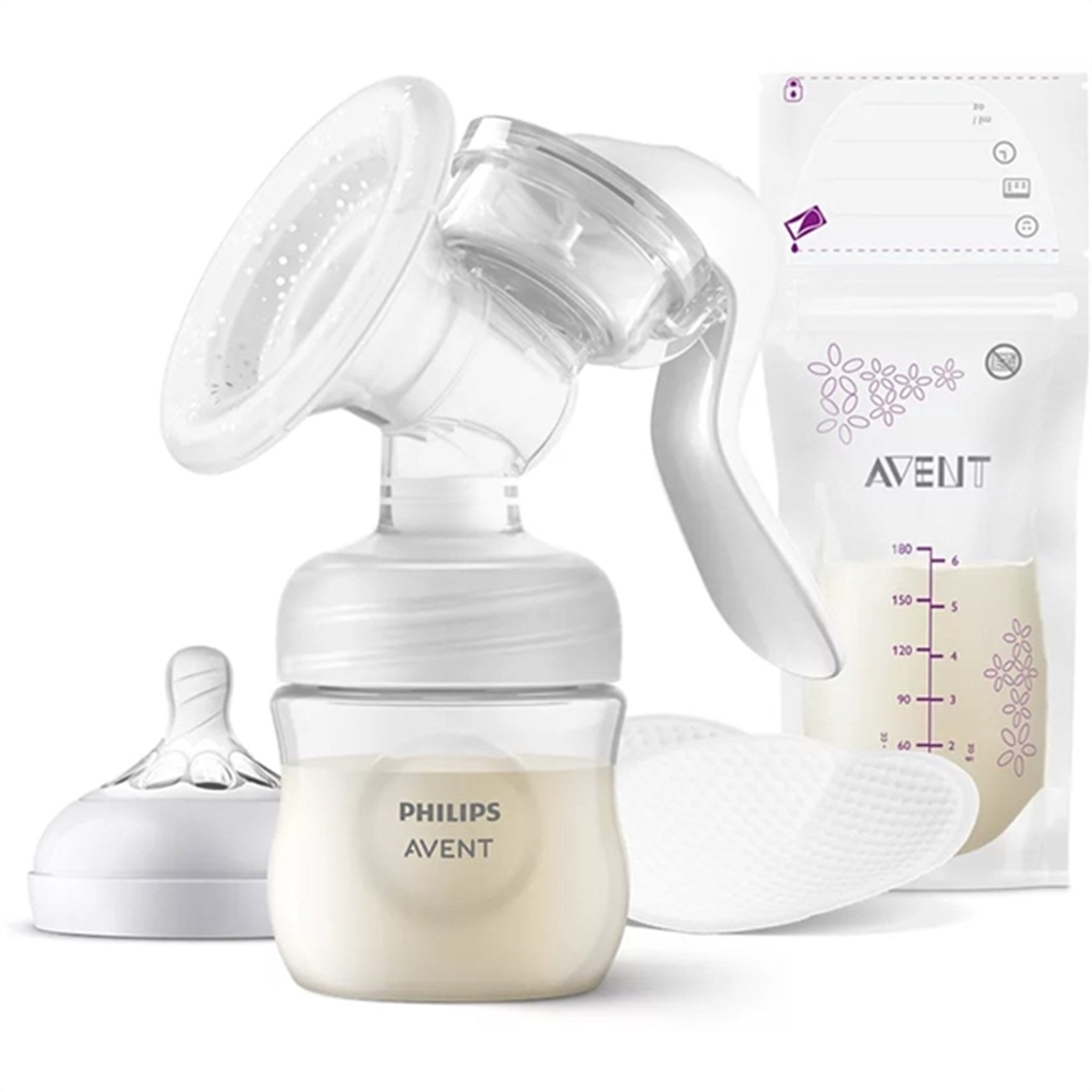 Philips avent double electric breast pump shops with breastfeeding accessories