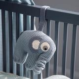 Sebra Music Mobile Knitted Elephant Powder Blue