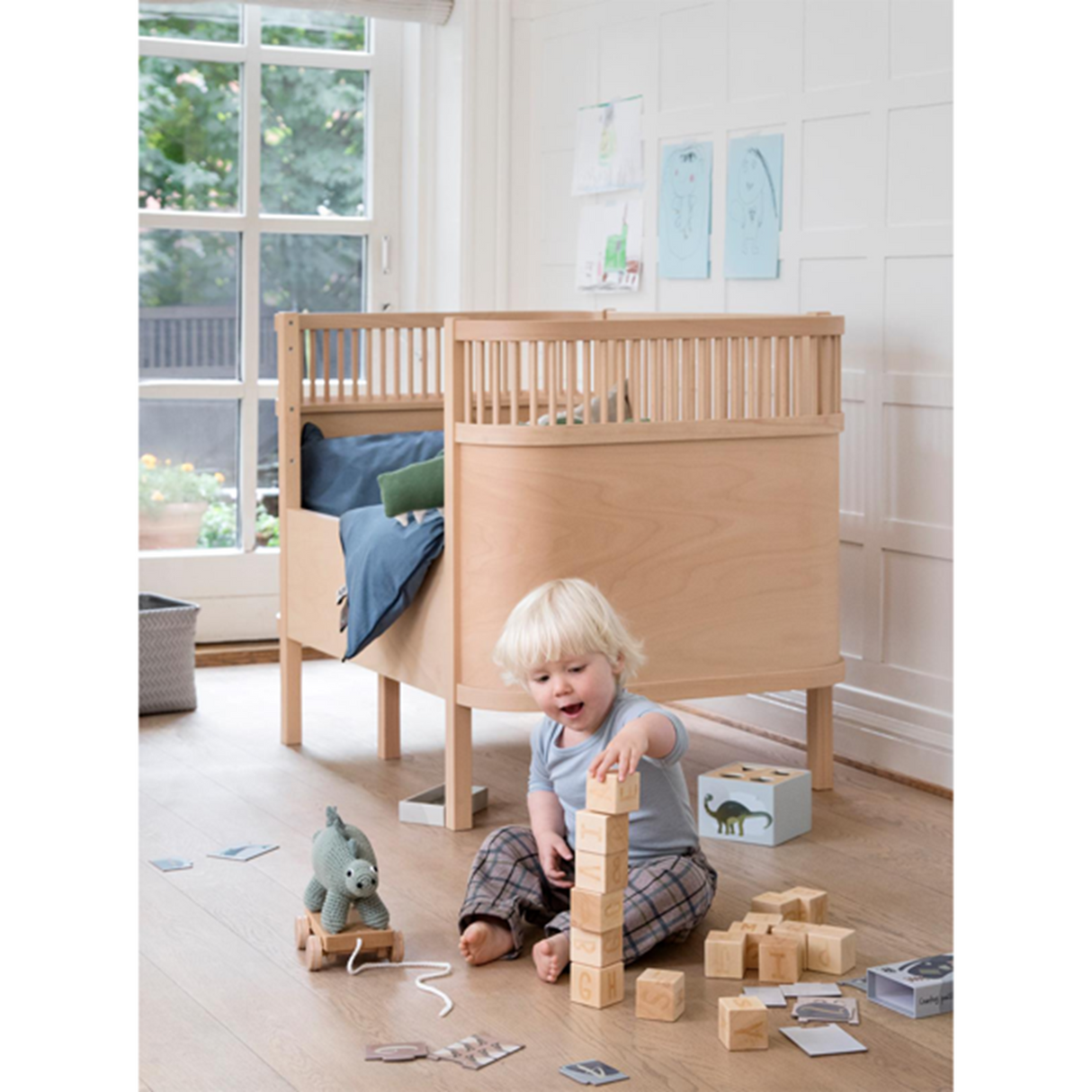 Sebra Bed Baby and Junior Wooden Edition