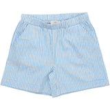 Copenhagen Colors Sky Blue W Cream Stripe Seersucker Sporty Shorts