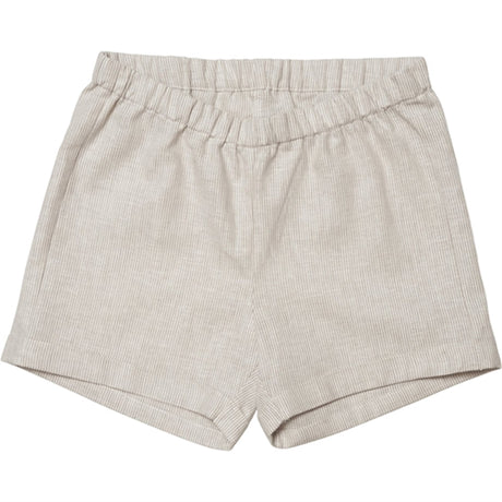 Huttelihut Set Shorts Linen Mini Stripes Camel