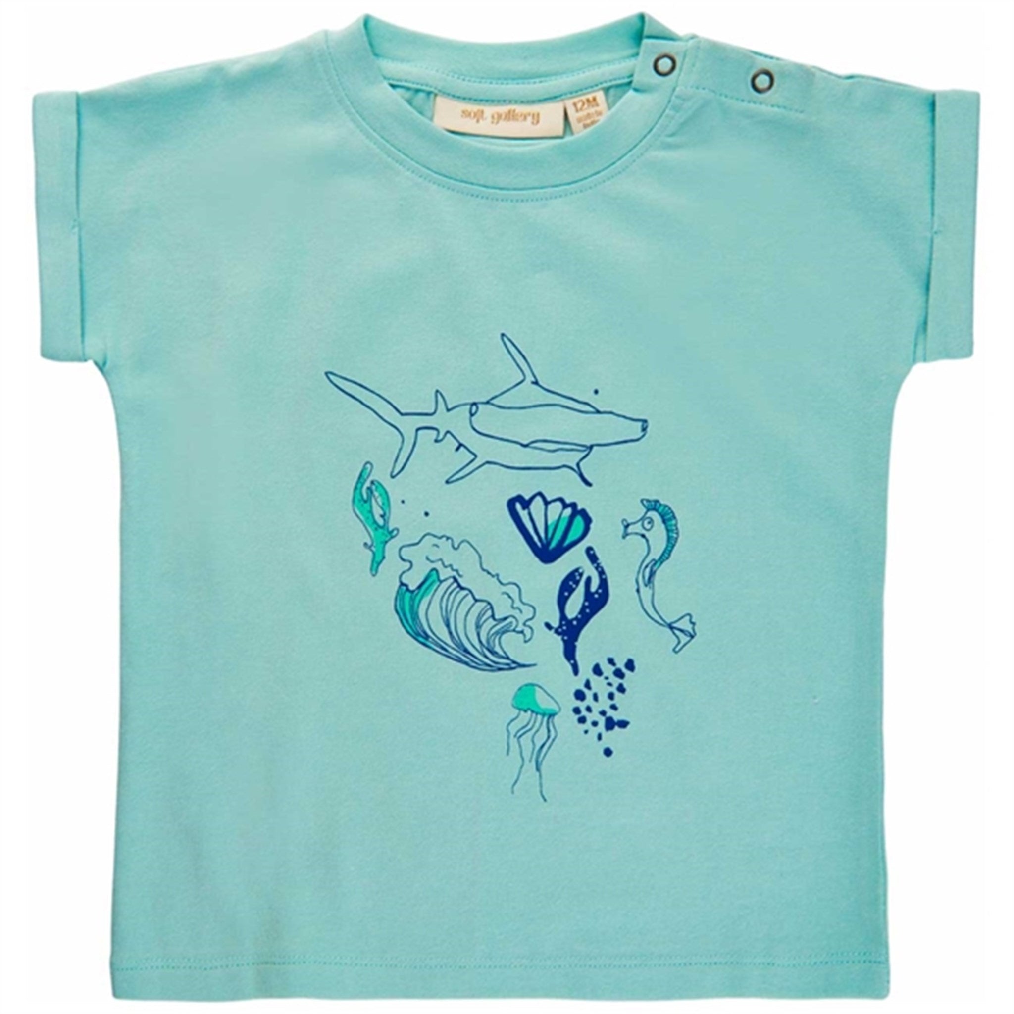 Soft Gallery Canal Blue Frederick Sealife Tee