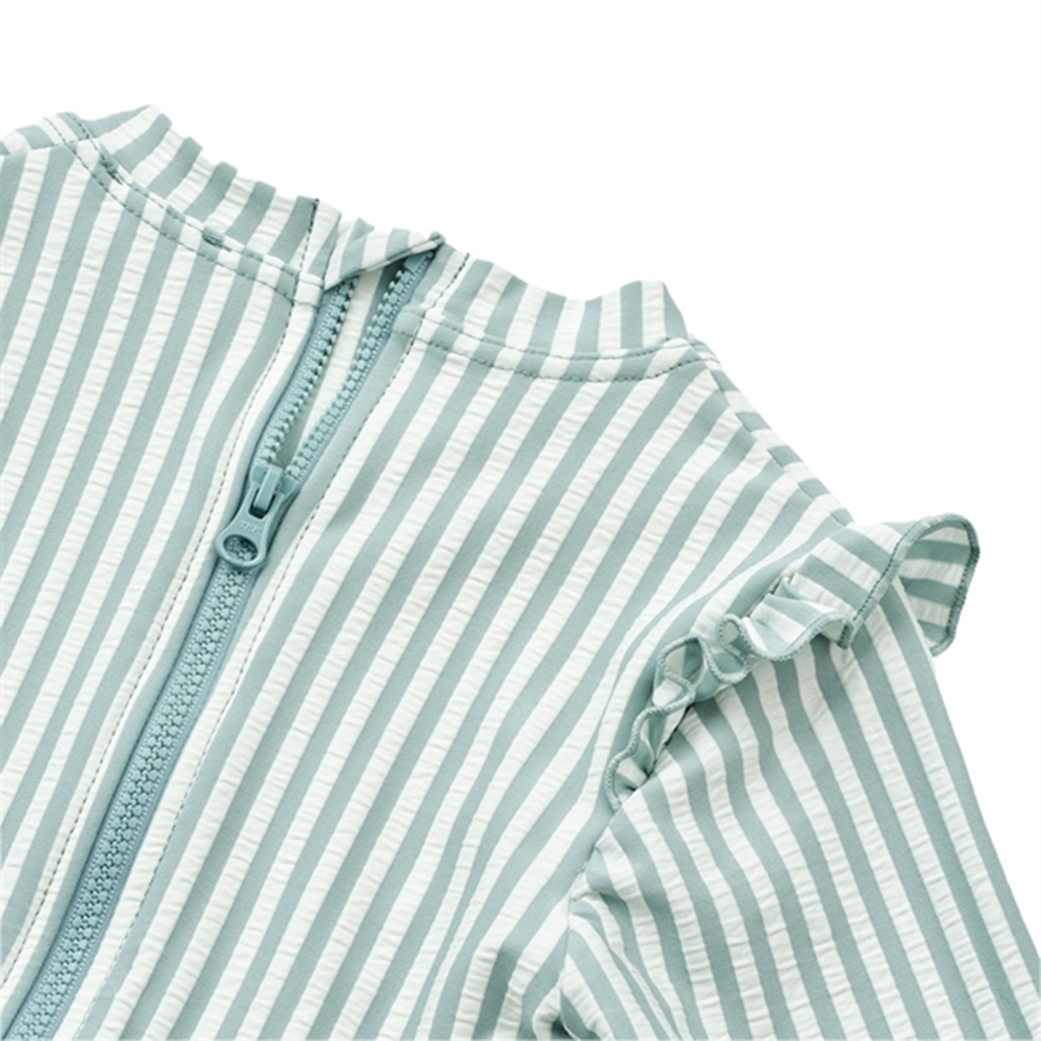 Liewood Sille Seersucker Swimsuit Y/D Stripe Sea Blue/White 2