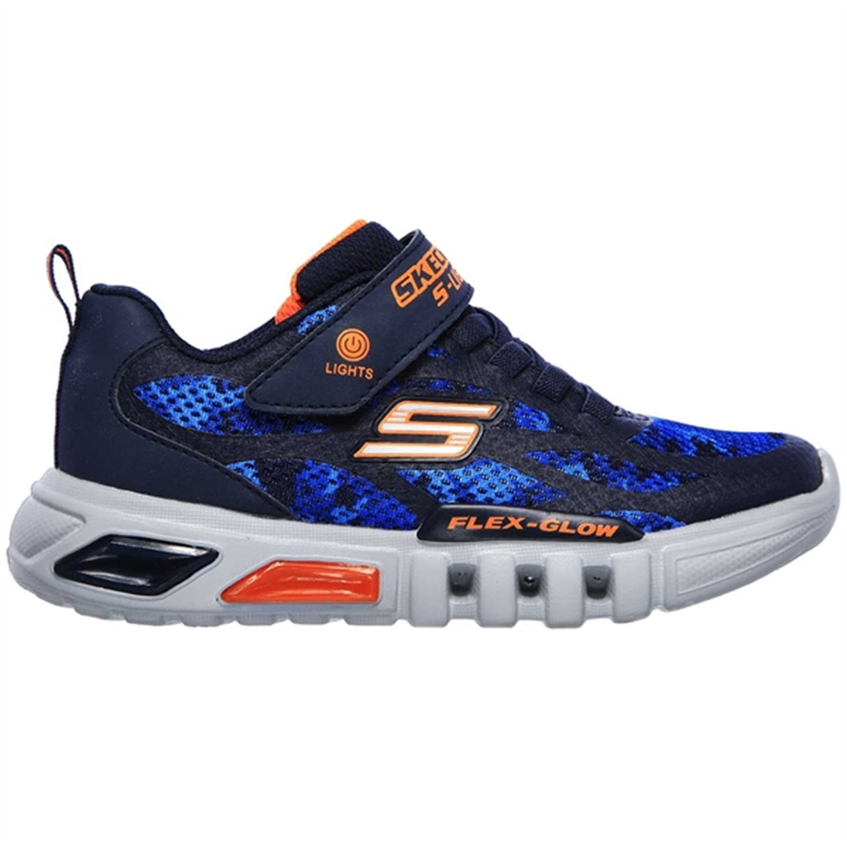 Skechers S-Lights Flex Glow Sneakers Rondler Navy/Orange