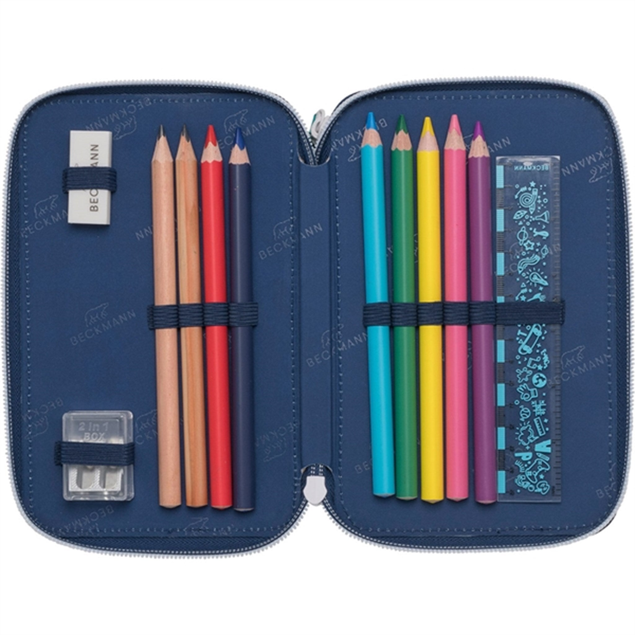 Beckmann Three Section Pencil Case Science 3
