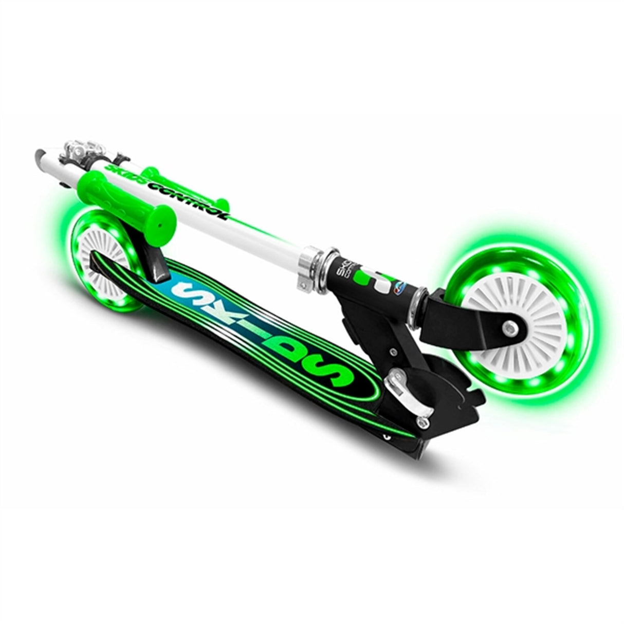 Skids Control Foldable Scooter w. Light Green