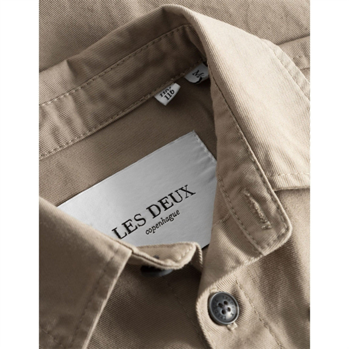 Les Deux Kids Desert Taupe Jason Twill Overshirt 3