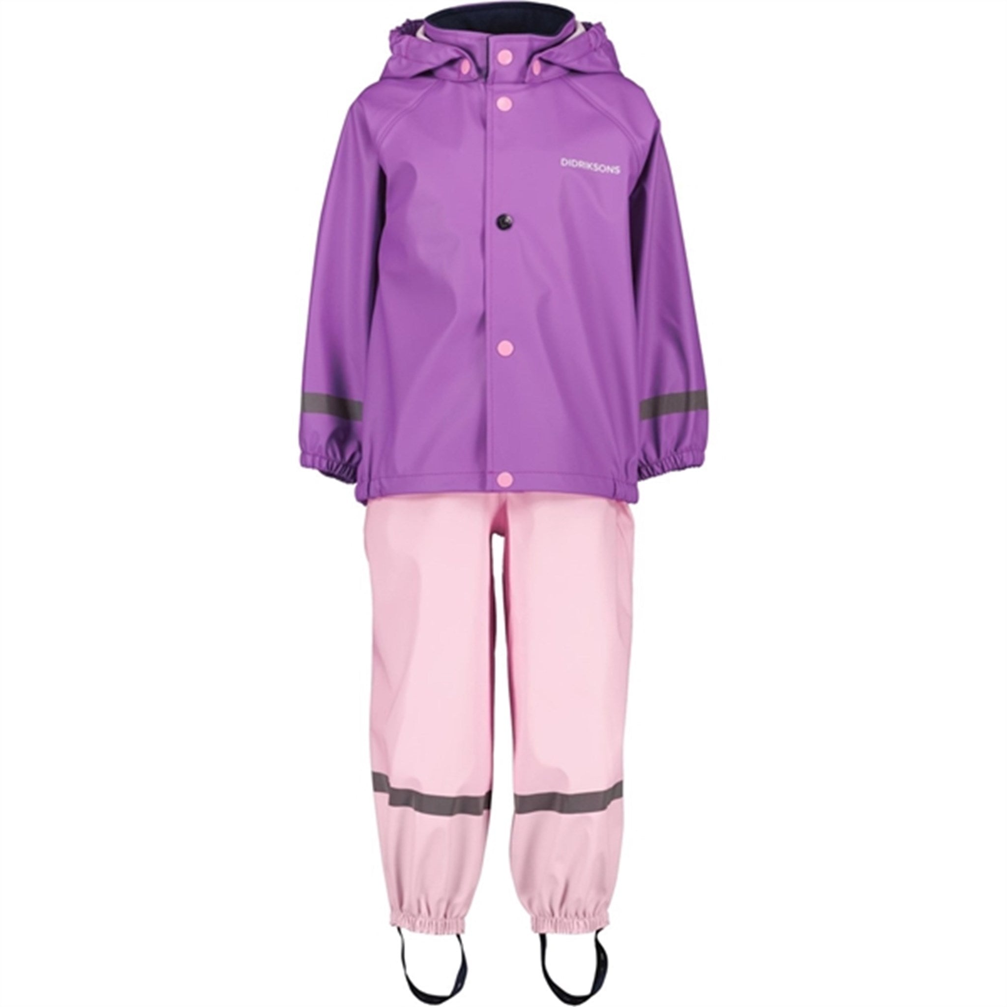 Didriksons Tulip Purple Slaskeman Kids Rainwear