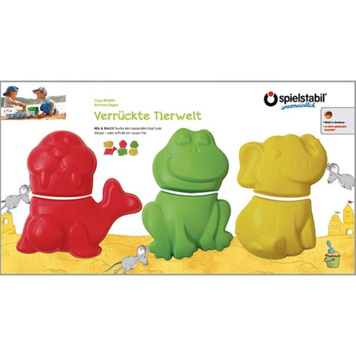 Spielstabil Sand Forms Silly Animals Frog