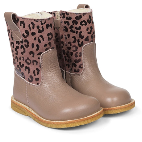 Angulus Tex-Boots w Zipper Rose/Rose Leo