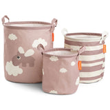 Done by Deer Storage Basket 3-pack Happy Clouds Powder