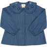 Copenhagen Colors Lt Denim Blue Denim Blouse w. Embroidery