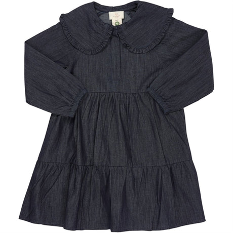 Copenhagen Colors Dk Denim Blue Denim Dress w. Collar