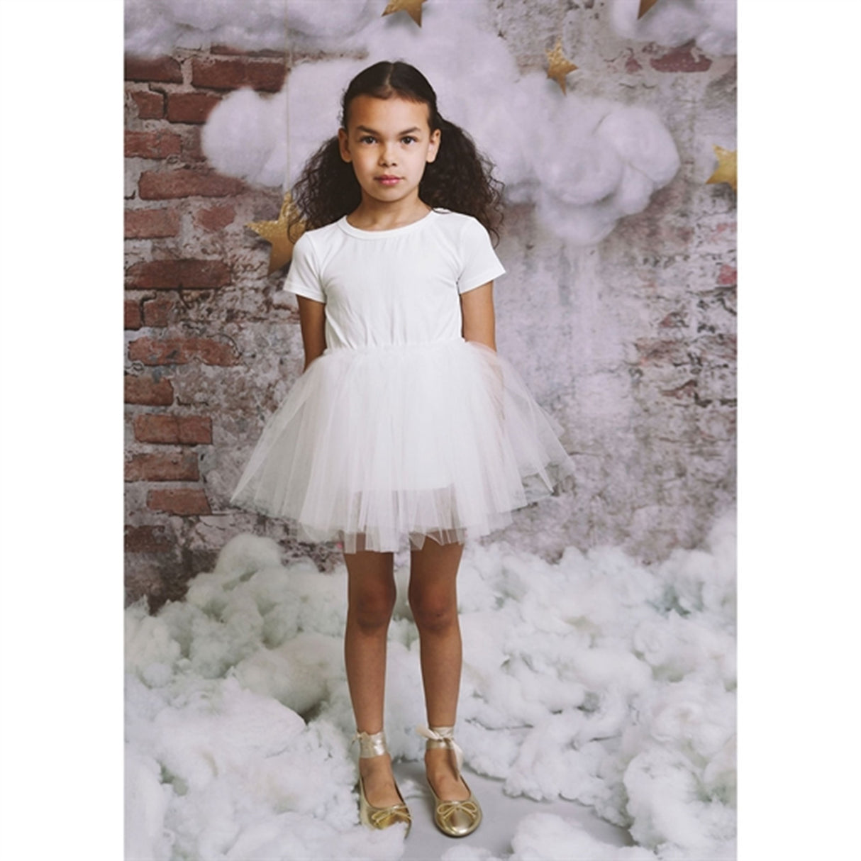 Dolly by Le Petit Tom Tutully T-Shirt Tutu Dress White 3