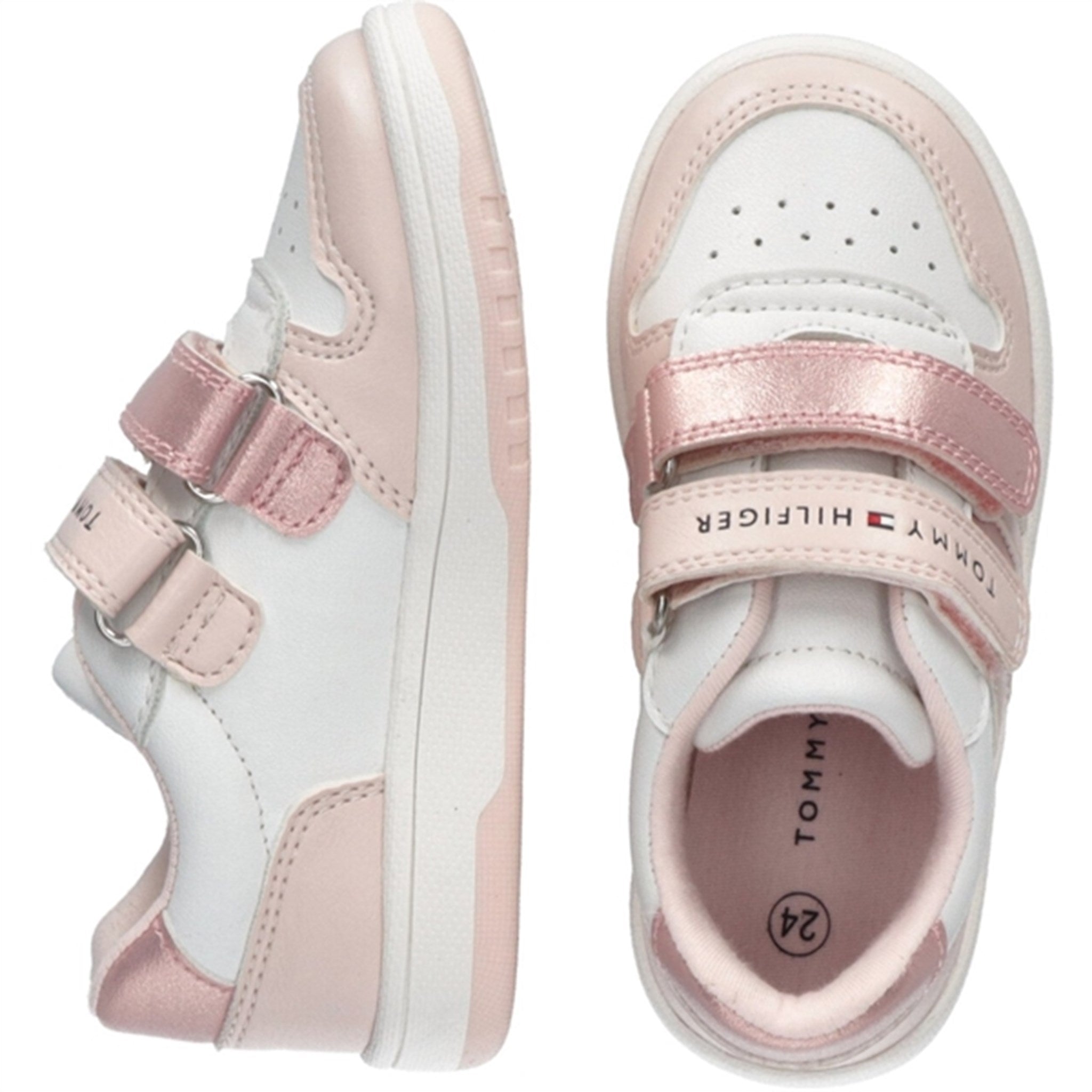 Tommy Hilfiger Low Cut Velcro Sneakers Pink/White 2