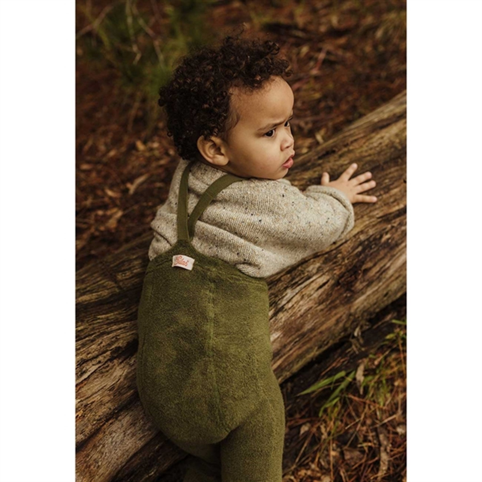 Teddy Warmy Footless Tights Olive - Silly Silas | Luksusbaby