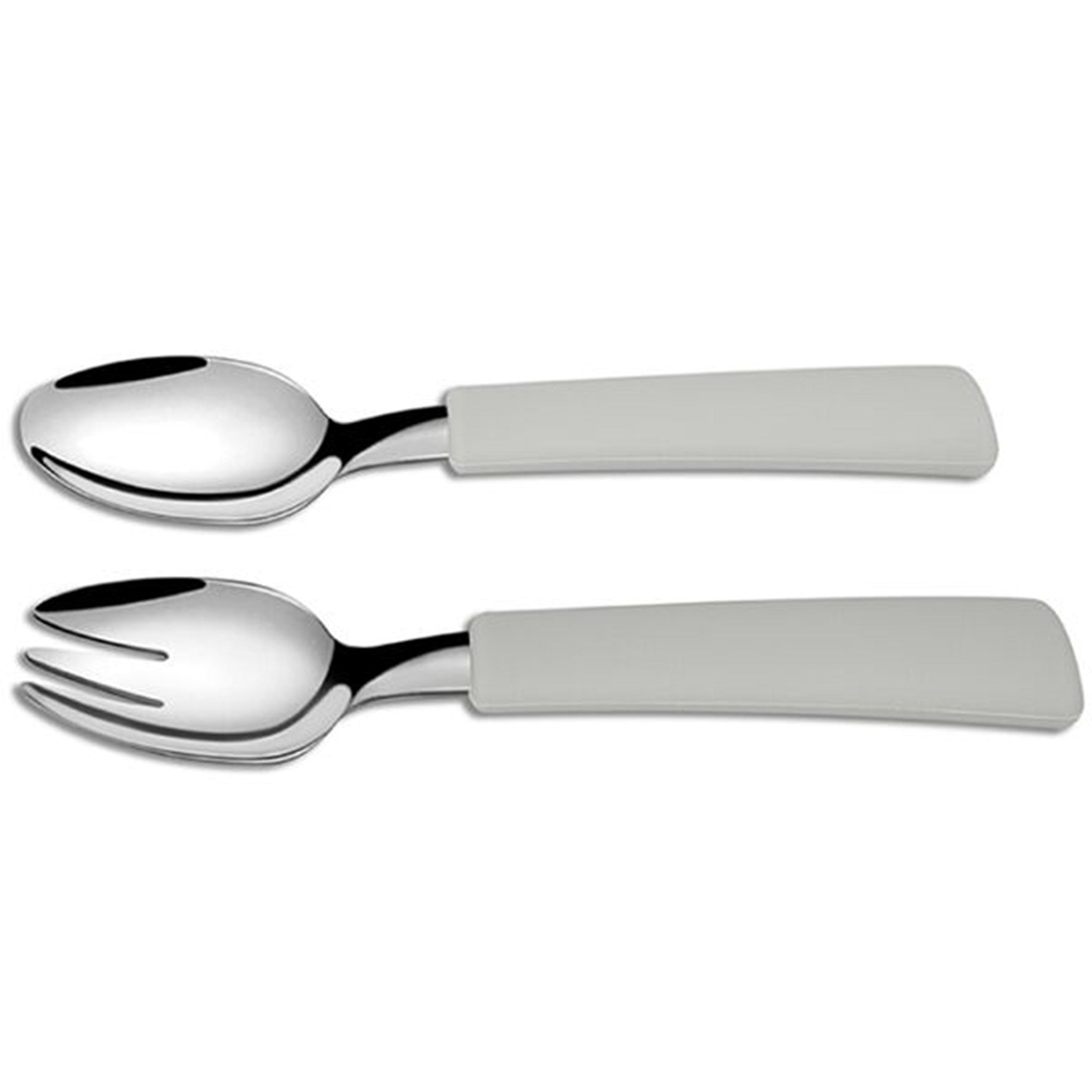 That's Mine Spoon and Fork Set Feather Grey