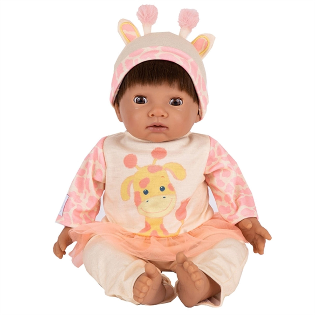 Tiny Treasure Brown Haired Doll Giraffe Outfit