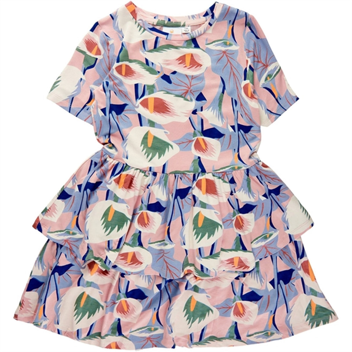 THE NEW Peach Beige Flower AOP Gwyneth Dress