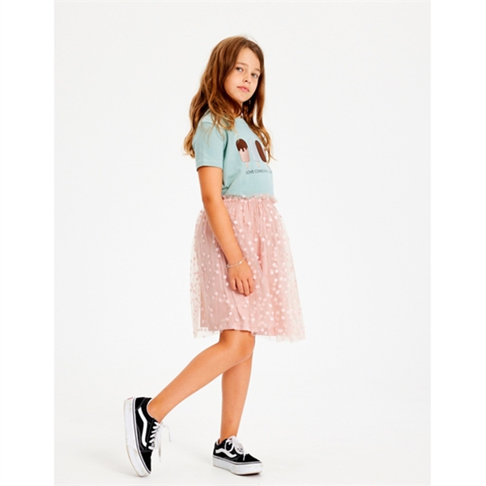 THE NEW Peach Beige Gracelyn Skirt 3