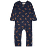 THE NEW Siblings Navy Blazer Ginger Aop Holiday Onesie