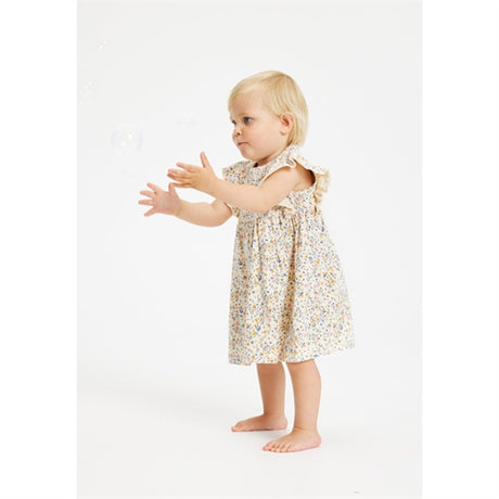 THE NEW Siblings White Swan Tiny Flower AOP Geraldine Dress 2