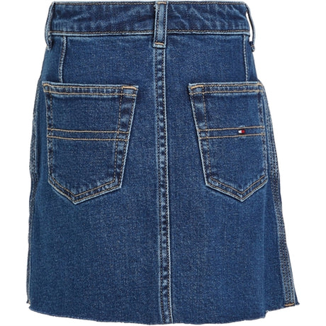 Tommy Hilfiger Denim Button Through Skirt Midblueclean 2